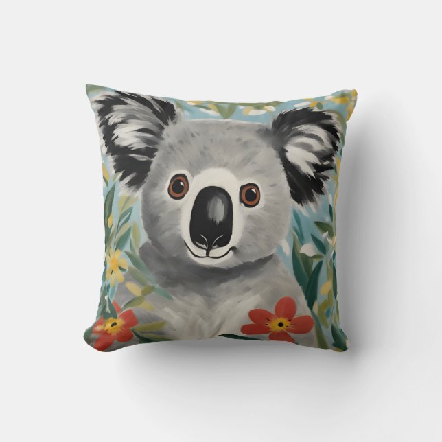 Coussin Peinture Koala (Recto)