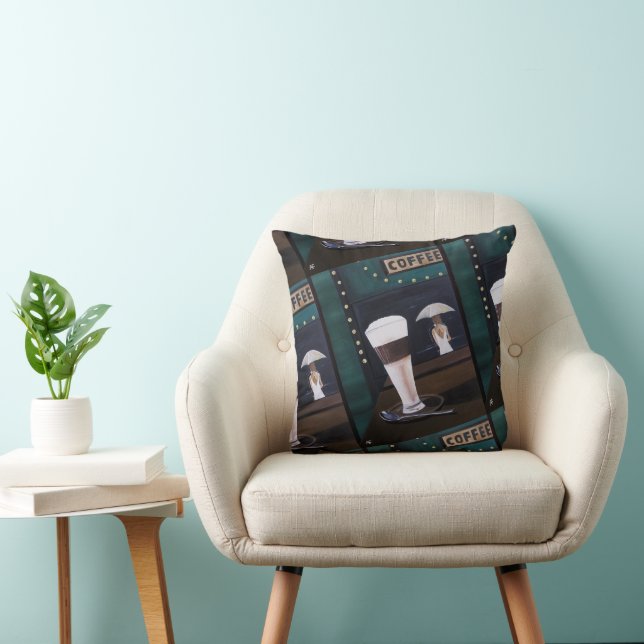 Coussin Peinture Latte Macchiato par Alfred Fox (Chaise)