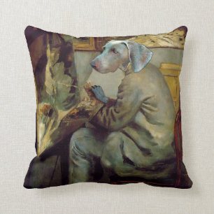 Coussin Peinture lunatique de Weimaraner