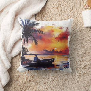 Coussin Peinture nautique de bateau océanique
