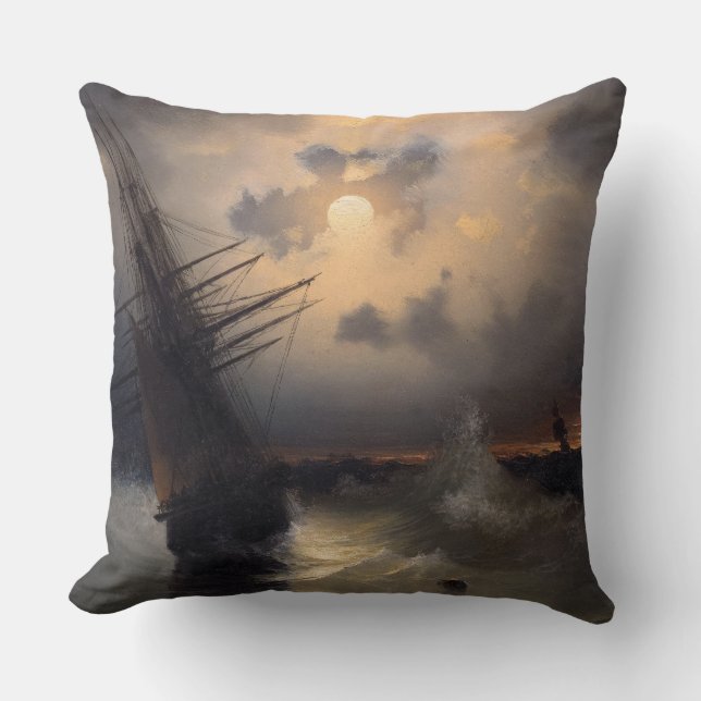 Coussin Peinture navale maritime Histoire de l'art russe (Recto)