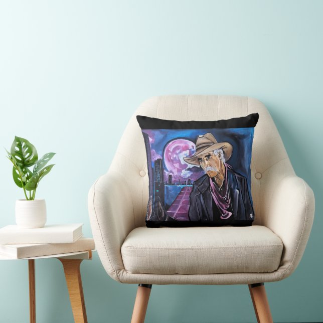 Coussin Peinture Neon Moon par Alfred Fox (Chaise)