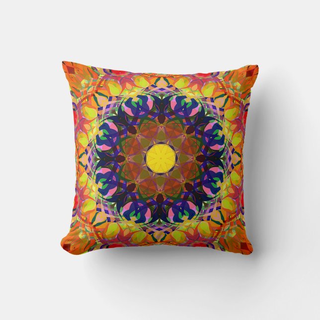Coussin Peinture numérique magnifique Abstrait coloré sac (Recto)