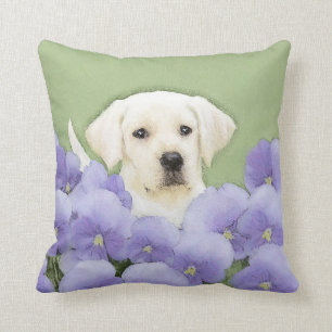 Coussin Peinture originale de Chien par un récupérateur du
