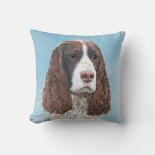 Coussin Peinture originale d'Epagneul Springer Anglais Art