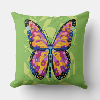Coussin Peinture papillon abstraite
