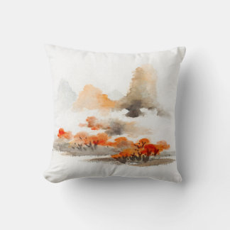 Coussin Peinture paysagère par Lan Ying
