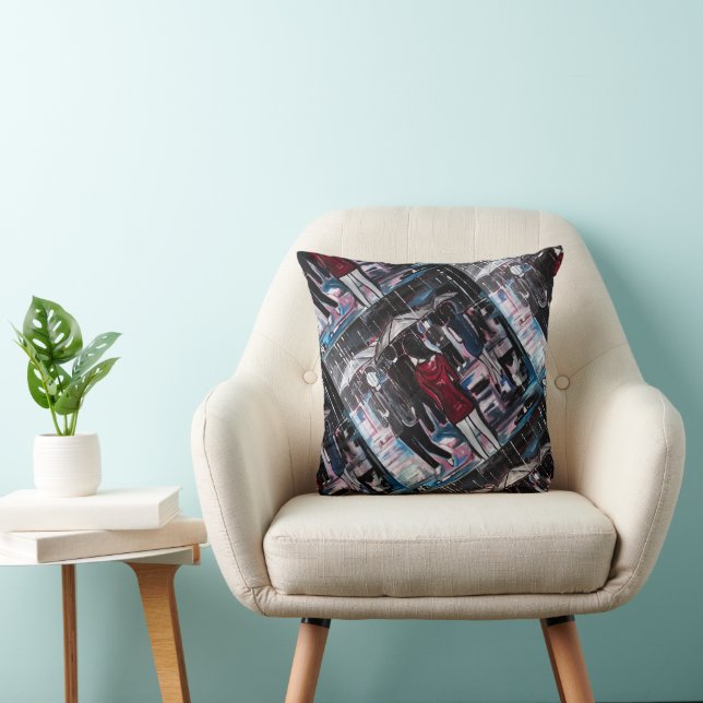 Coussin Peinture Pluie Rétro par Alfred Fox (Chaise)