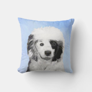 Coussin Peinture Portugaise de Chien d'Eau - Art original 