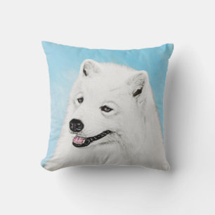 Coussin Peinture Samoyed - Cute Original Chien Art