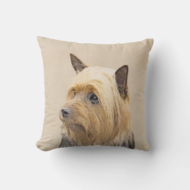Coussin Peinture Silky Terrier - Cute Original Chien Art (Recto)