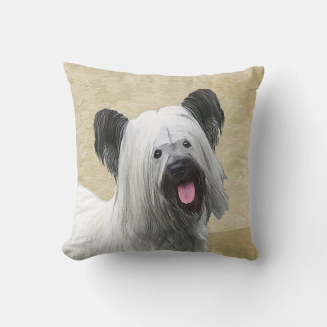 Coussin Peinture Skye Terrier - Cute Original Chien Art (Recto)