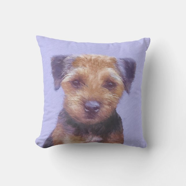 Coussin Peinture sur la frontière de Terrier - jolie art o (Recto)