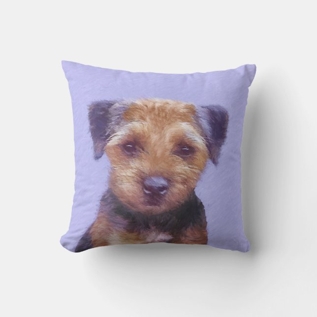 Coussin Peinture sur la frontière de Terrier - jolie art o (Recto)