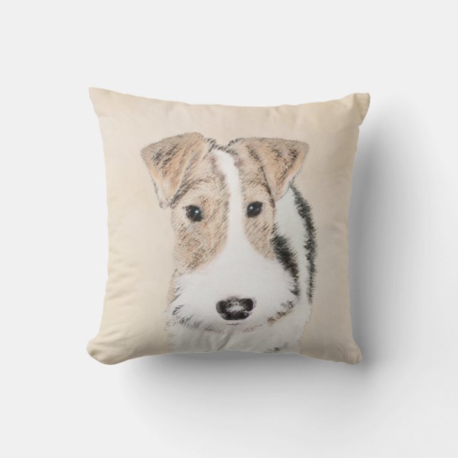 Coussin Peinture Terrier de Renard de fil - Cute Original  (Recto)