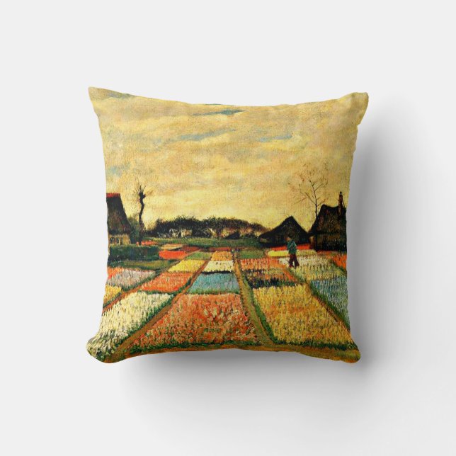Coussin Peinture Van Gogh, Lits à fleurs en Hollande (Recto)