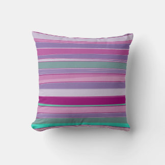 Coussin Peinture vintage en bande colorée Design d'art Abs