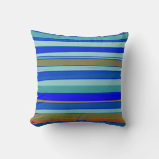 Coussin Peinture vintage en bande colorée Design d'art Abs