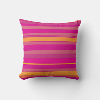 Coussin Peinture vintage en bande colorée Design d'art Abs