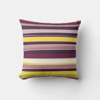 Coussin Peinture vintage en bande colorée Design d'art Abs