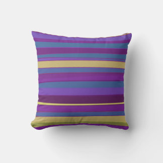 Coussin Peinture vintage en bande colorée Design d'art Abs