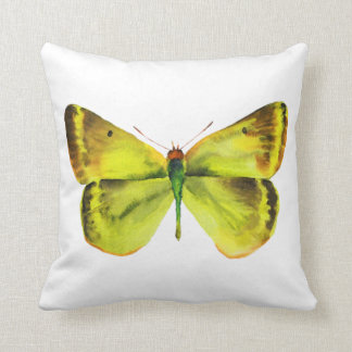 Coussin Peinture vive de papillon d'aquarelle