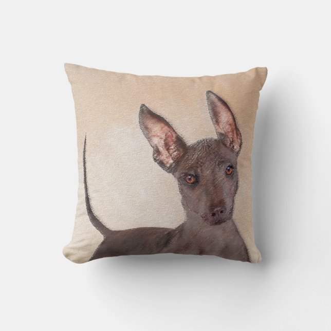 Coussin Peinture Xoloitzcuintli - Cute Original Chien Art (Recto)
