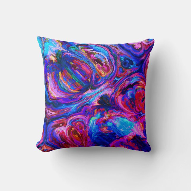 Coussin Peintures à teintes pourpres modernes (Recto)