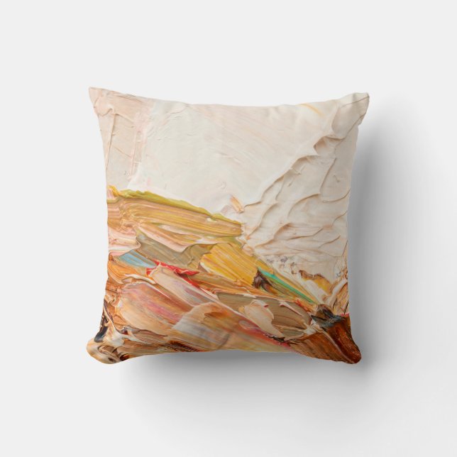 Coussin Peintures et reliefs à l'huile de pâte incorporée. (Recto)