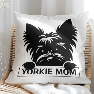 Coussin Pékin Yorkie Black Silhouette Yorkie Maman