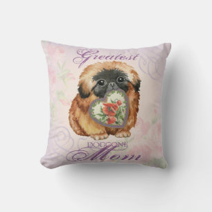 Coussin Pekingese Heart Maman
