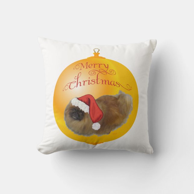 Coussin Pékinois Noël (Recto)