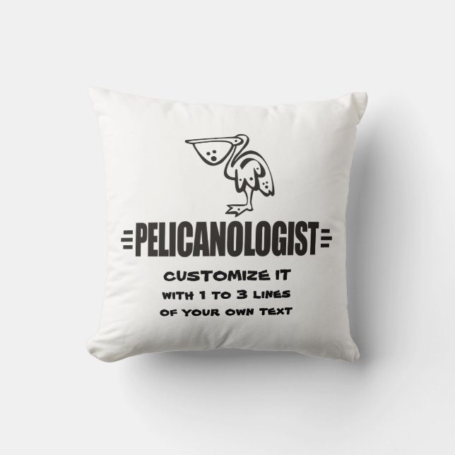 Coussin Pélican drôle (Recto)