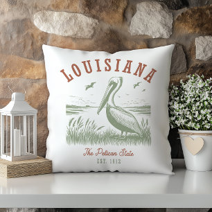 Coussin Pélican Pastel État de Louisiane