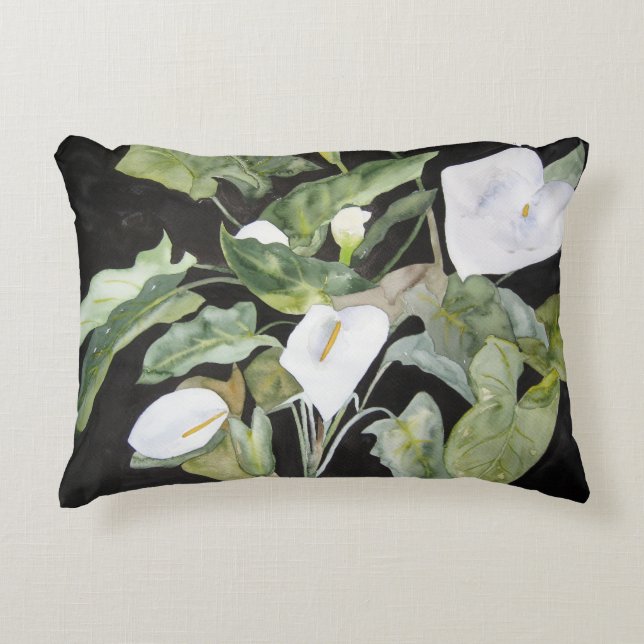 Coussin pélicans en aquarelle (Devant)