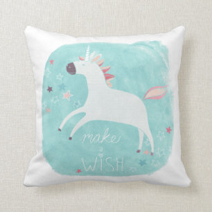 Coussin Peloton magique de licorne - faites un souhait