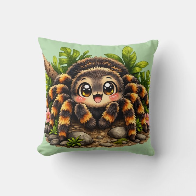 Coussin Peluche Araignée Mignonne Kawaii (Recto)