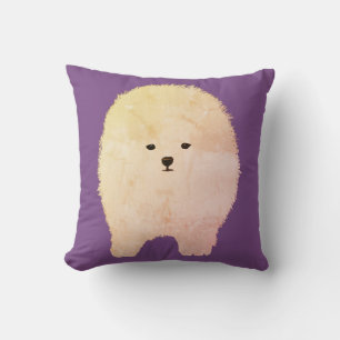Coussin pelucheux mignon de jet de chien de rose