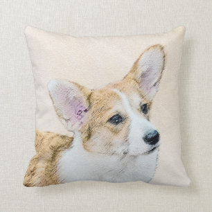 Coussin Pembroke Welsh Corgi Peinture - Art Chien original