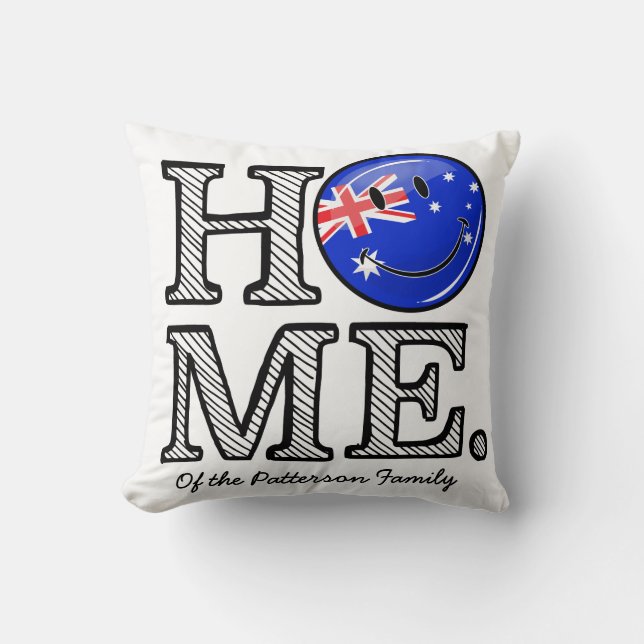 Coussin Pendaison de crémaillère australienne de sourire (Recto)