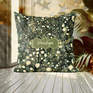 Coussin Pénélope Fleur de marais foncés
