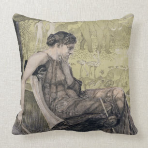 Coussin Pénélope tissant un linceul pour Laertes son