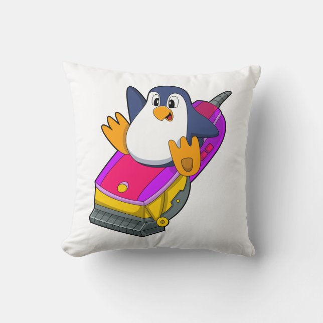 Coussin Penguin comme coiffeur avec Razor (Recto)