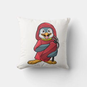 Coussin Penguin comme pompier avec Extinguisher