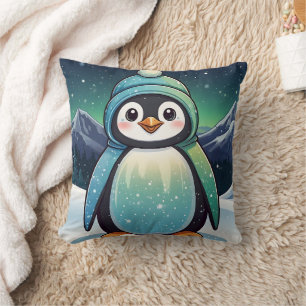 Coussin Penguin Cute Kawaii Stary Arrière - plan Imprimer