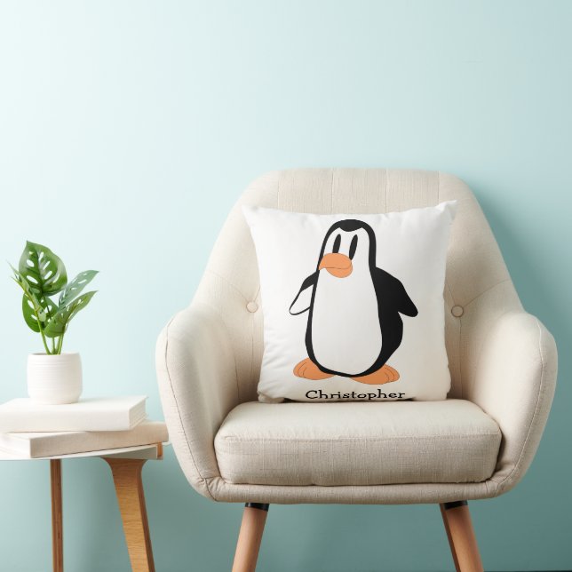 Coussin Penguin Design Personalised (Chaise)
