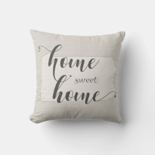 Coussin Pennsylvanie - Home Sweet Home burlap look