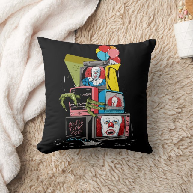 Coussin Pennywise TV Stack classique - vous flotterez trop (Couverture)