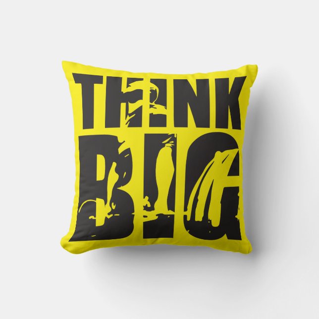 Coussin Penser grand - Motivation de gymnase (Recto)
