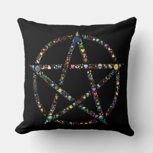 coussin pentagramme wicca